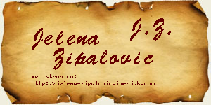 Jelena Zipalović vizit kartica